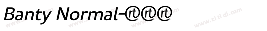 Banty Normal字体转换